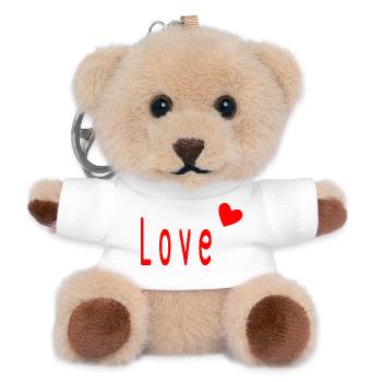 VALENTINSTAG. Junggesellinnenabschied. ICH LIEBE DICH. ICH LIEBE DICH. LIEBE - Teddy Schlüsselanhänger - Weiß - Vorne