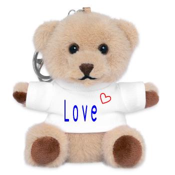 VALENTINE'S DAY. Bachelorette party. I LOVE YOU. I LOVE YOU. LOVE - Teddy Keyring - white - Front