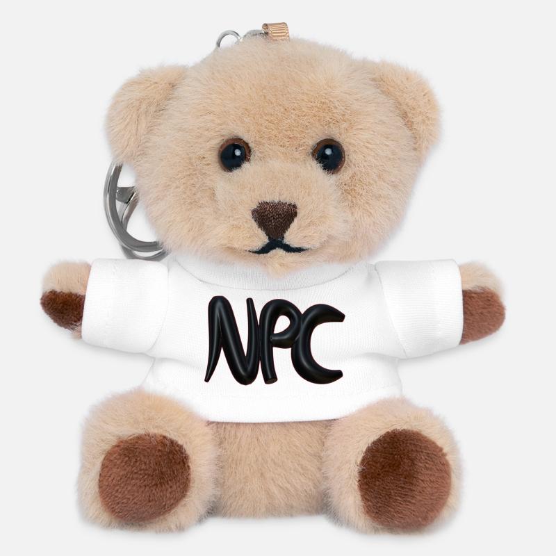 Npc Art abstrait du ballon - Porte-clés ourson - blanc