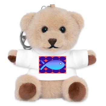 SARDINE. FISCH. APRILSCHERZ. OSTERN. MEER - Teddy Schlüsselanhänger - Weiß - Vorne