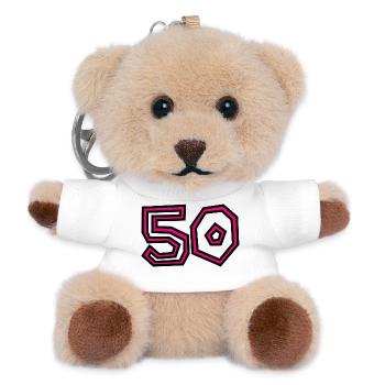 50 - Teddy Schlüsselanhänger - Weiß - Vorne
