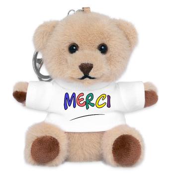 MERCI. MAÎTRESSE. MAÎTRE. MERCI MAÎTRESSE - Porte-clés ourson - blanc - Devant
