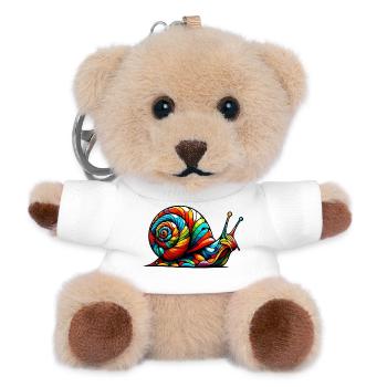 Snail - Teddy Keyring - white - Front