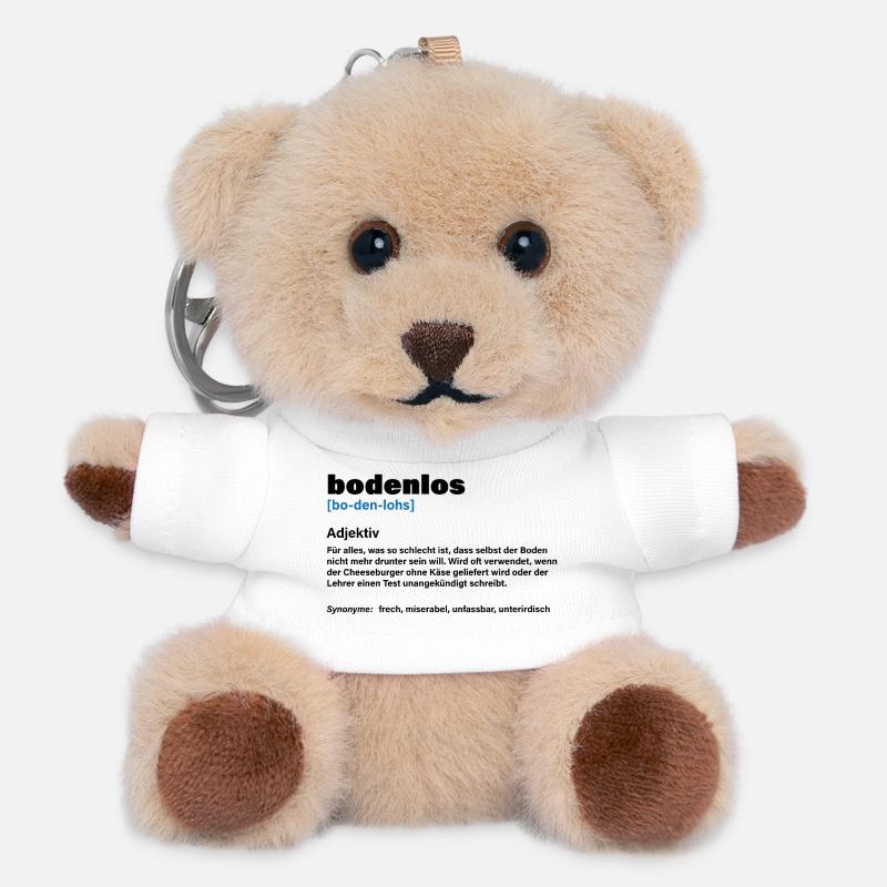 Bottomless – When it's really too much - Teddy Keyring - white