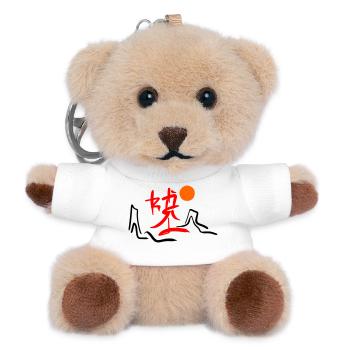 Asia Stuff - Teddy Keyring - white - Front