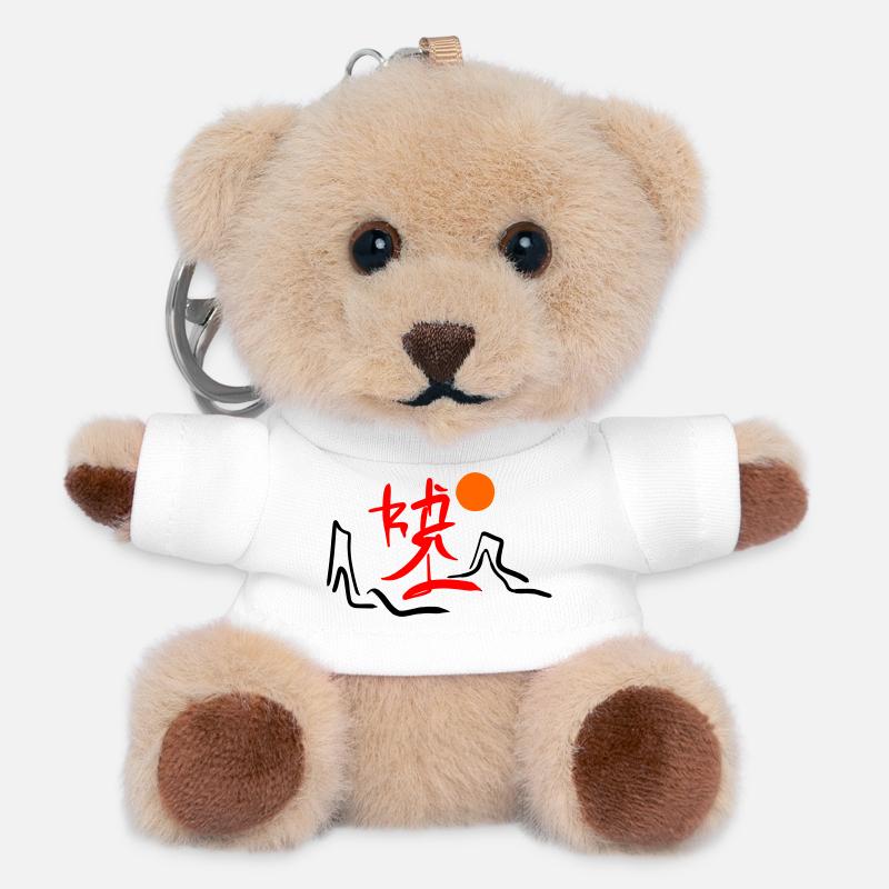 Asia Stuff - Teddy Keyring - white