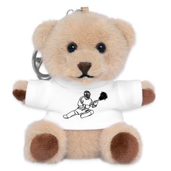 Lacrosse Goalie Graphics - Teddy Keyring - white - Front