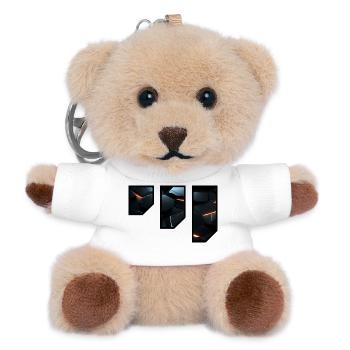 Futuristisches geometrisches Lichtmuster - Teddy Schlüsselanhänger - Weiß - Vorne