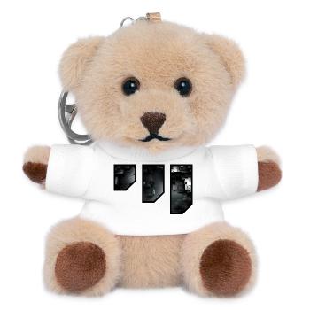 Futuristic Geometric Darkness - Teddy Keyring - white - Front