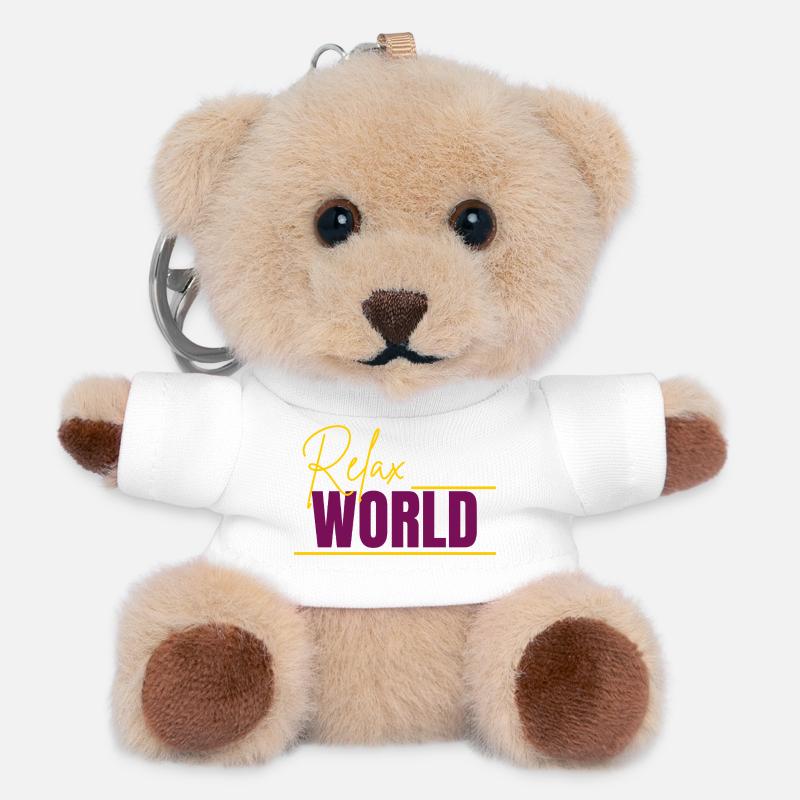 Relax world - Teddy Keyring - white