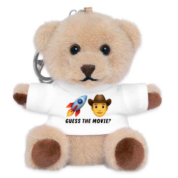 Robot Dog Superheroes Motif - Teddy Keyring - white - Front