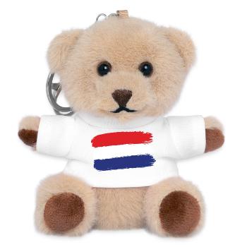 Holländische Flagge Pinselstrich - Teddy Schlüsselanhänger - Weiß - Vorne