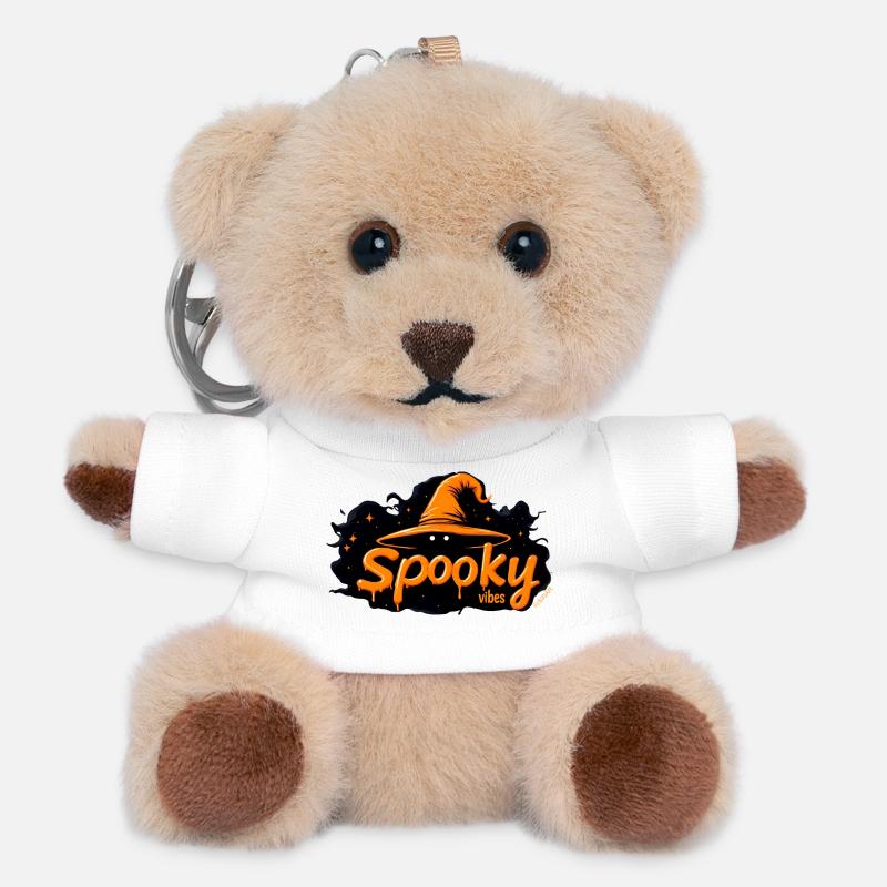 Spooky Vibes – Halloween Magic and Thrills - Teddy Keyring - white