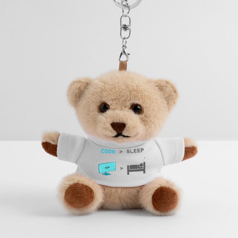 Code vs Sleep: Coder in Sleep Mode Teddy Keyring