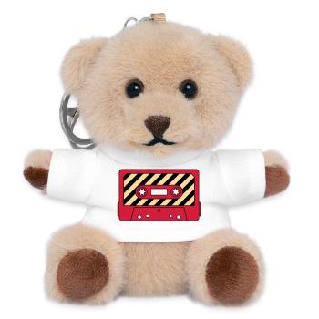Cassette Retro Mixtape – Music Cult Motif - Teddy Keyring - white - Front