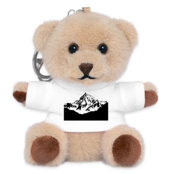 hiking climbing mountain - Teddy Keyring - white - Front