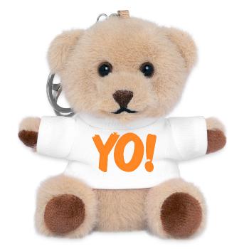 Yo Funny Retro Slang Expression Humor Phrase - Teddy Keyring - white - Front