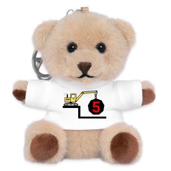 Bagger - Teddy Schlüsselanhänger - Weiß - Vorne