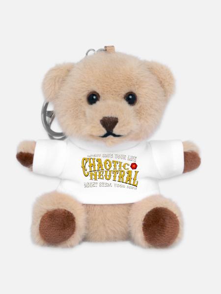 Chaotic Neutral - Teddy Keyring - white
