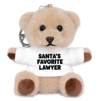 Santa's Favorite Lawyer - Teddy Schlüsselanhänger - Weiß - Vorne