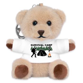 Survival Camp - Teddy Keyring - white - Front