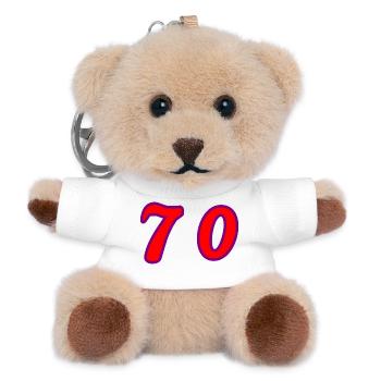 70. 70 YEARS. 70th ANNIVERSARY. 70 YEARS ANNIVERSARY. - Teddy Keyring - white - Front