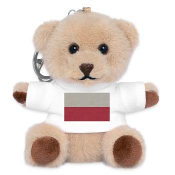 Polish flag - Teddy Keyring - white - Front