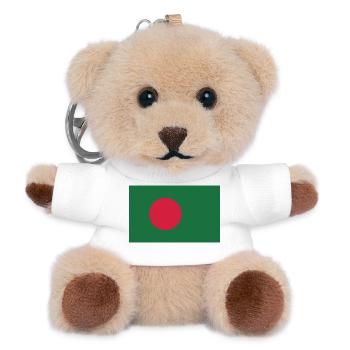 Bangladesh flag - Teddy Keyring - white - Front