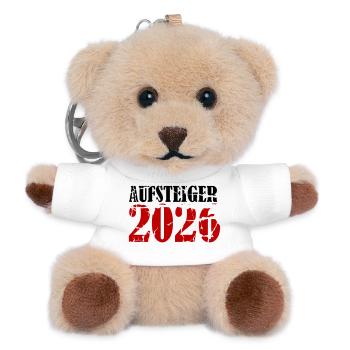 Aufsteiger 2026 Aufstieg - Teddy Schlüsselanhänger - Weiß - Vorne