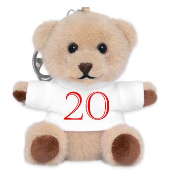 20. 20th ANNIVERSARY. 20 YEARS ANNIVERSARY. 20 YEARS. - Teddy Keyring - white - Front