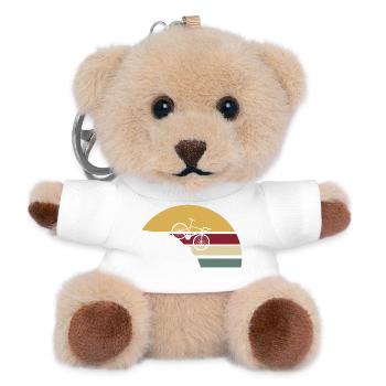 Bicycle Retro Downhill - Teddy Keyring - white - Front