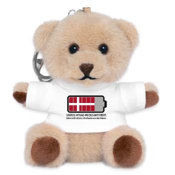 Hygge Akku aufladen - Dänemark Sehnsucht - Teddy Schlüsselanhänger - Weiß - Vorne