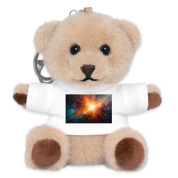 Cosmic Burst Nebula Explosion - Teddy Keyring - white - Front