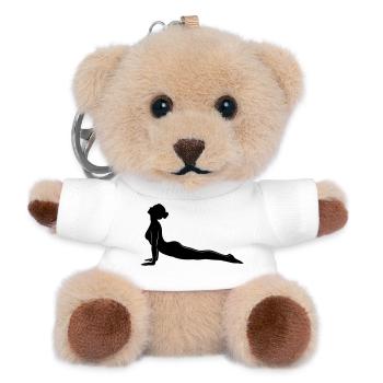 Cobra Yoga Pose Silhouette - Teddy Keyring - white - Front