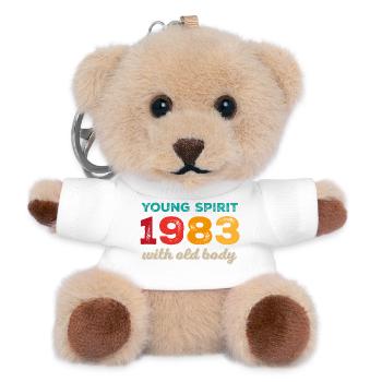 43rd birthday 1983 - Teddy Keyring - white - Front