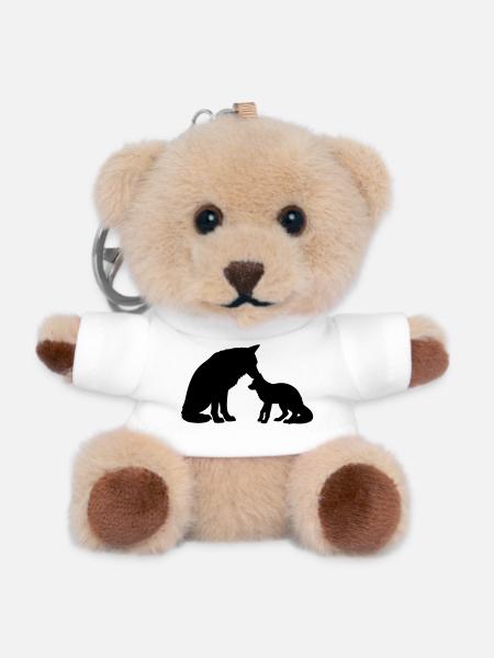 T-shirt Loup Famille - Wolf Family Bond - Teddy Keyring - white
