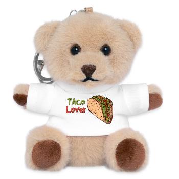Taco Lover – Mexican Food Fun - Teddy Keyring - white - Front