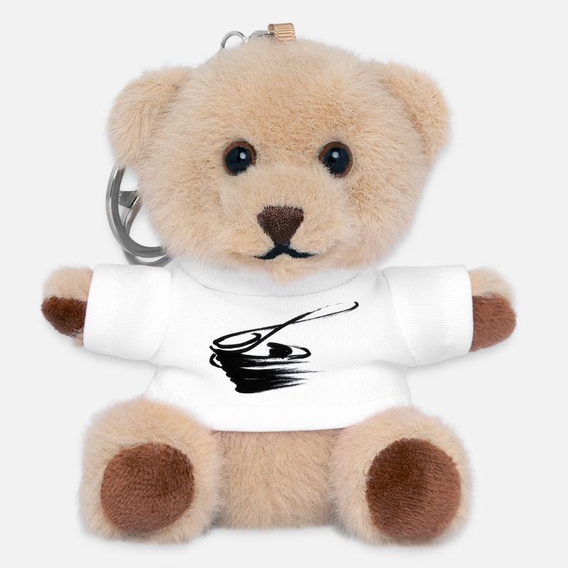 spooncup01 - Teddy Keyring - white