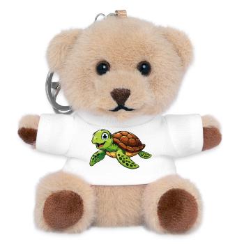 Happy Turtle Adventure - Teddy Keyring - white - Front