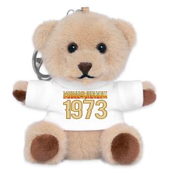 Jahr 1973 Vintage Original - Teddy Schlüsselanhänger - Weiß - Vorne