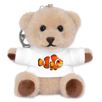 Clownfish Sea Fish Colorful - Teddy Keyring - white - Front