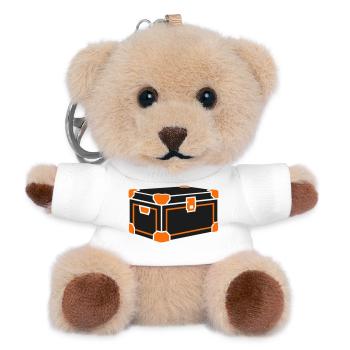 Bicycle Transport Box Graphic - Teddy Keyring - white - Front
