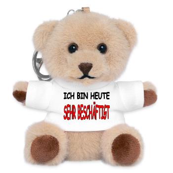 Beschäftigt - Teddy Schlüsselanhänger - Weiß - Vorne