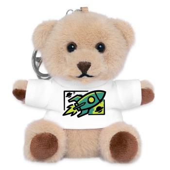 Rocket Graffiti Graphic - Teddy Keyring - white - Front