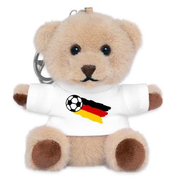 Deutschland Fußball Flaggenkunst - Teddy Schlüsselanhänger - Weiß - Vorne