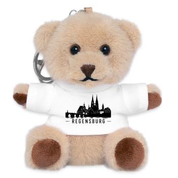 Regensburg Skyline - Teddy Schlüsselanhänger - Weiß - Vorne