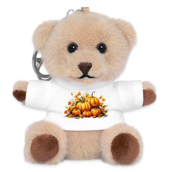 Pumpkin Set – Herbstliches Deko‑Design - Teddy Schlüsselanhänger - Weiß - Vorne