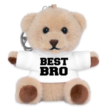 Bester Bruder Bester Bruder Tippfehler Schwarz - Teddy Schlüsselanhänger - Weiß - Vorne