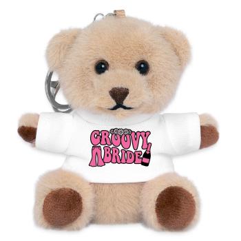 Groovy Bride Schriftzug - Teddy Schlüsselanhänger - Weiß - Vorne