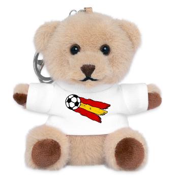 Die spanischen Fans - Teddy Schlüsselanhänger - Weiß - Vorne